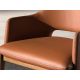 Scaune - Scaun design LUX, Nuc, Piele sintetica, Brown