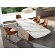 Scaune - Scaun design LUX, Nuc, Piele sintetica, Brown