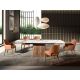 Scaune - Scaun design LUX, Nuc, Piele sintetica, Brown