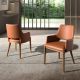 Scaune - Scaun design LUX, Nuc, Piele sintetica, Brown