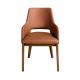 Scaune - Scaun design LUX, Nuc, Piele sintetica, Brown