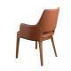 Scaune - Scaun design LUX, Nuc, Piele sintetica, Brown