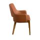 Scaune - Scaun design LUX, Nuc, Piele sintetica, Brown
