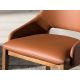 Scaune - Scaun design LUX, Nuc, Piele sintetica, Brown
