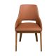 Scaune - Scaun design LUX, Nuc, Piele sintetica, Brown