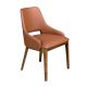Scaun design LUX, Nuc, Piele sintetica, Brown