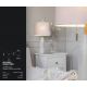 Veioze - Veioza, Lampa de masa, Alabastru, Textil Alb, Linen