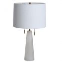 Veioza, Lampa de masa, Alabastru, Textil Alb, Linen