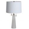Veioza, Lampa de masa, Alabastru, Textil Alb, Linen
