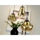 Pendule, Lustre suspendate - Lustra cu 3 pendule LED design modern Aledis negru/ auriu
