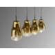 Pendule, Lustre suspendate - Lustra cu 4 pendule LED design modern Aledis negru/ auriu