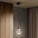 Pendul LED design modern Corina negru/ cupru