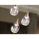 Pendule, Lustre suspendate - Lustra cu 3 pendule LED design modern Corina negru/ cupru