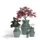 Ghivece - Ghiveci plante design decorativ modern exterior/interior ORIGAMI Hinoki 19x19x25cm