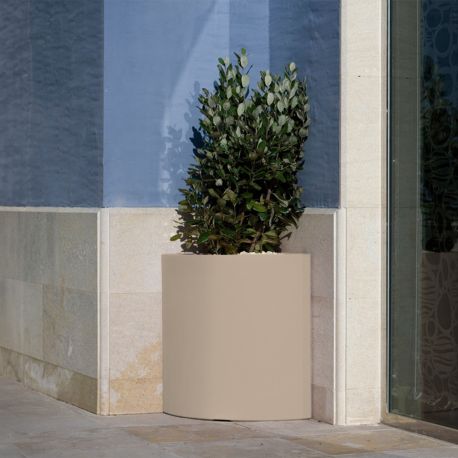 Ghivece - Set de 2 Ghivece plante pe colt design decorativ exterior/interior Angular pot 55x39x55cm