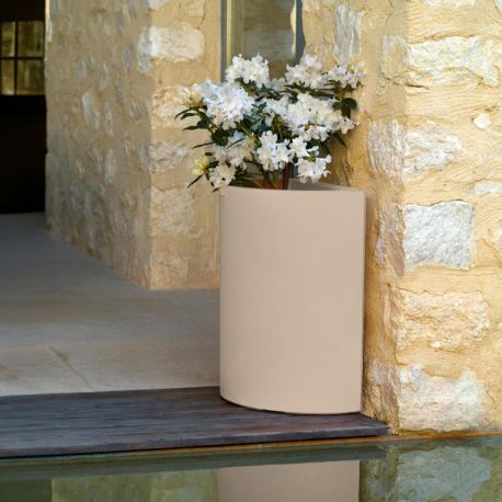 Ghivece - Set de 2 Ghivece plante design decorativ exterior/interior Half cylinder pot 50x29x55cm