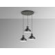 Pendule, Lustre suspendate - Lustra suspendata din metal design moderm Irias 3L negru/cupru