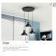 Pendule, Lustre suspendate - Lustra suspendata din metal design moderm Irias 3L negru/cupru