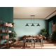 Pendule, Lustre suspendate - Lustra suspendata din metal design moderm Irias 3L negru/cupru