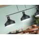 Pendule, Lustre suspendate - Lustra suspendata din metal design moderm Irias 3L negru/cupru
