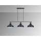 Pendule, Lustre suspendate - Lustra suspendata din metal design moderm Irias 3L negru/cupru