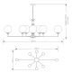 Candelabre, Lustre - Lustra 8 brate moderna realizata manual Artu Glass