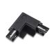 Accesorii iluminat - Accesoriu, conector colt negru pentru sinele trifazate TRACK 3LINE L RIGHT GIPS