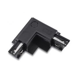 Accesoriu, conector colt negru pentru sinele trifazate TRACK 3LINE L RIGHT GIPS
