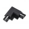 Accesoriu, conector colt negru pentru sinele trifazate TRACK 3LINE L RIGHT GIPS