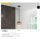 Pendule, Lustre suspendate - Pendul LED design moderm Olaia chihlimbar