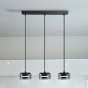 Lustra LED suspendata design modern Olaia 3L Fumuriu