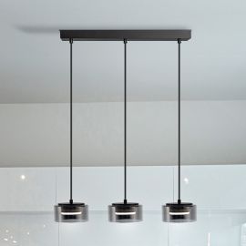 Pendule, Lustre suspendate - Lustra LED suspendata design modern Olaia 3L Fumuriu