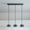 Lustra LED suspendata design modern Olaia 3L Fumuriu