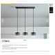 Pendule, Lustre suspendate - Lustra LED suspendata design modern Olaia 3L Fumuriu