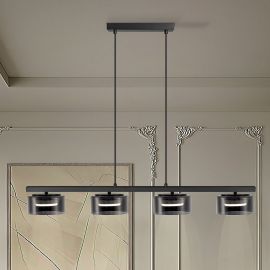 Pendule, Lustre suspendate - Lustra LED suspendata design modern Olaia 4L Fumuriu
