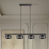 Lustra LED suspendata design modern Olaia 4L Fumuriu