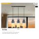Pendule, Lustre suspendate - Lustra suspendata metal design decorativ Erika 3L