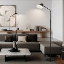 Lampadar/Lampa de podea LED design modern Esino negru
