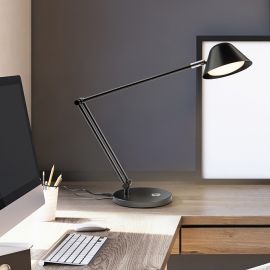 Lampi birou - Veioza/Lampa de birou LED cu brat articulat Taros negru