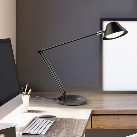 Lampi birou - Veioza/Lampa de birou LED cu brat articulat Taros negru