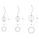 Pendule, Lustre suspendate - Lustra suspendata LED deosebita design LUX Pagoda 28cm