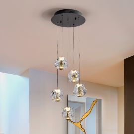 Pendule, Lustre suspendate - Lustra LED suspendata design decorativ modern Zaria 5L