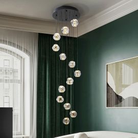 Corpuri de iluminat Lustre pentru casa scarii - Lustra LED suspendata design decorativ modern Zaria 13L