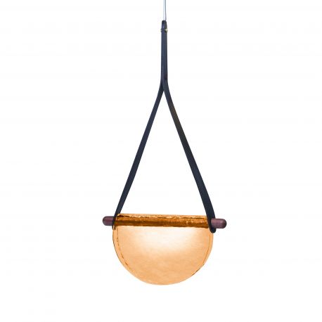 Pendule, Lustre suspendate - Lustra LED LUX, Lemn masiv, Sticla Topita, Dalì