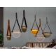 Pendule, Lustre suspendate - Lustra LED LUX, Lemn masiv, Sticla Topita, Dalì