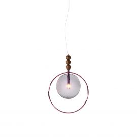 Pendule, Lustre suspendate - Lustra LUX, Lemn, Sticla fuzionata, Dreamy 38x55cm