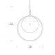 Pendule, Lustre suspendate - Lustra LUX, Lemn, Sticla fuzionata, Dreamy 38x55cm