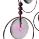 Pendule, Lustre suspendate - Lustra LUX, Lemn, Sticla fuzionata, Dreamy 48x65cm