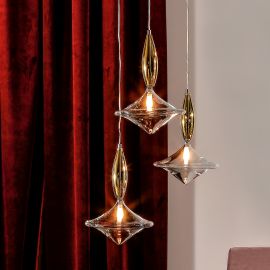 Lustra deosebita cu 3 pendule design LUX Étoile 02