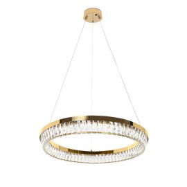 Pendule, Lustre suspendate - Lustra suspendata LED, Auriu, Sticla, SAYOV 60 auriu